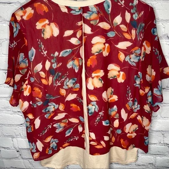 Donna Karan Floral Layered Blouse - Picture 8 of 10